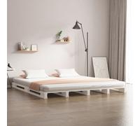 Berkfield Pallet Bed White 160X200 Cm Solid Wood Pine