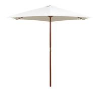 Berkfield Parasol 270X270 Cm Wooden Pole Cream White