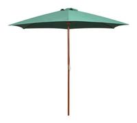 Berkfield Parasol 270X270 Cm Wooden Pole Green