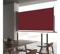 Berkfield Patio Retractable Side Awning 80X300 Cm Red