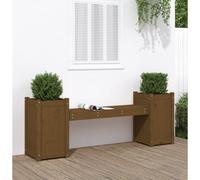 Berkfield Planter Bench Honey Brown 180X36X63 Cm Solid Wood Pine