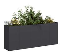 Berkfield Planter Black 200X40X80 Cm Cold-Rolled Steel