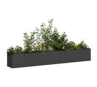 Berkfield Planter Black 280X40X40 Cm Cold-Rolled Steel