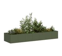 Berkfield Planter Olive Green 280X80X40 Cm Steel