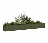 Berkfield Planter Olive Green 360X40X40 Cm Cold-Rolled Steel