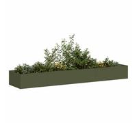 Berkfield Planter Olive Green 360X80X40 Cm Steel