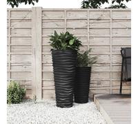 Berkfield Planter With Removable Inner Anthracite 18/45 L Pp Grooved Look