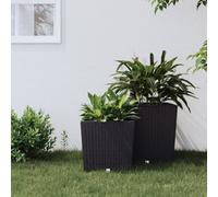 Berkfield Planter With Removable Inner Anthracite 21 / 32 L Pp Rattan