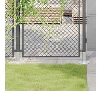 Berkfield Post Bases Square 12 Pcs Silver 51X51 mm Galvanised Steel