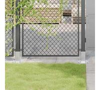Berkfield Post Bases Square 12 Pcs Silver 61X61 mm Galvanised Steel
