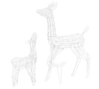 Berkfield Practical Acrylic Reindeer Family Christmas Decoration 160 Led Cold White