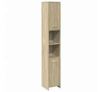 Berkfield Practical Bathroom Cabinet Sonoma Oak 30X30X183.5 Cm Engineered Wood