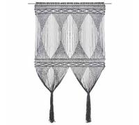 Berkfield Practical Macrame Curtain Anthracite 140X240 Cm Cotton