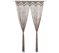 Berkfield Practical Macrame Curtain Taupe 140X240 Cm Cotton