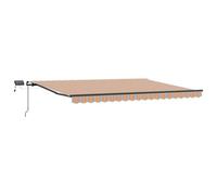Berkfield Practical Manual Retractable Awning With Led Multicolour Stripe 400X300 Cm