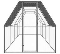 Berkfield Practical Outdoor Chicken Cage 2X8X2 M Galvanised Steel