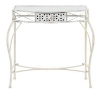 Berkfield Practical Side Table French Style Metal 82X39X76 Cm White