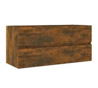 Berkfield Practical Sink Cabinet Smoked Oak 100X38.5X45 Cm Engineered Wood