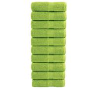 Berkfield Premium Guest Towels Solund 10 Pcs Apple Green 30X50 Cm 600 Gsm