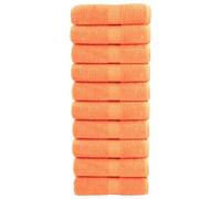Berkfield Premium Guest Towels Solund 10 Pcs Orange 30X50 Cm 600 Gsm