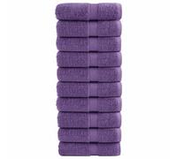 Berkfield Premium Guest Towels Solund 10 Pcs Purple 30X50 Cm 600 Gsm