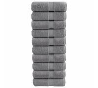 Berkfield Premium Guest Towels Solund 10Pcs Grey 30X50Cm 600Gsm