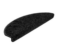 Berkfield Premium Stair Mats 20 Pcs 65X21X4 Cm Black Half Round Large