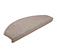 Berkfield Premium Stair Mats 20 Pcs 65X24X4 Cm Light Brown Half Round Large