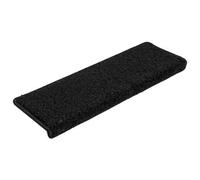 Berkfield Premium Stair Mats 30 Pcs 65X21X4 Cm Black Rectangular Edge