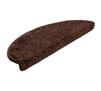Berkfield Premium Stair Mats 30 Pcs 65X21X4 Cm Brown Half Round Large