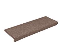 Berkfield Premium Stair Mats 30 Pcs 65X21X4 Cm Brown Rectangular Edge
