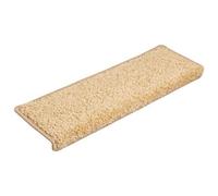 Berkfield Premium Stair Mats 30 Pcs 65X21X4 Cm Cream Rectangular Edge