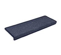 Berkfield Premium Stair Mats 30 Pcs 65X21X4 Cm Dark Grey And Blue Rectangular Edge