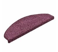 Berkfield Premium Stair Mats 30 Pcs 65X21X4 Cm Dark Purple Half Round Large