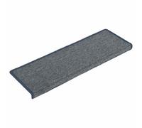 Berkfield Premium Stair Mats 30 Pcs 65X21X4 Cm Light Grey And Blue Rectangular Edge