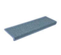 Berkfield Premium Stair Mats 30 Pcs 65X21X4 Cm Sea Blue Rectangular Edge