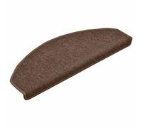 Berkfield Premium Stair Mats 30 Pcs 65X24X4 Cm Brown Half Round Large