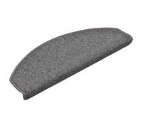 Berkfield Premium Stair Mats 30 Pcs 65X24X4 Cm Dark Grey Half Round Large