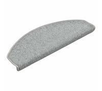 Berkfield Premium Stair Mats 30 Pcs 65X24X4 Cm Light Grey Half Round Large