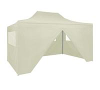 Berkfield Professional Folding Party Tent With 4 Sidewalls 3X4 M Steel Cream