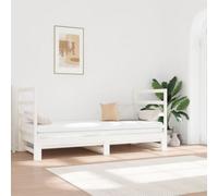 Berkfield Pull-Out Day Bed White 2X(90X190) Cm Solid Wood Pine