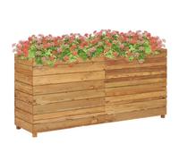 Berkfield Raised Bed 150X40X72 Cm Recycled Teak And Steel