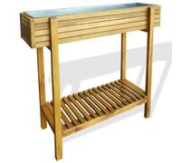 Berkfield Raised Garden Raised Bed Solid Acacia Wood And Zinc