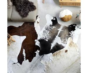 Berkfield Real Cow Hide Rug Black And White 150X170 Cm