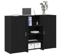 Berkfield Reception Desk Black Oak 155X50X103.5 Cm Engineered Wood