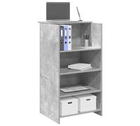 Berkfield Reception Desk Concrete Grey 55X50X103.5 Cm Engineered Wood