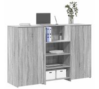 Berkfield Reception Desk Grey Sonoma 155X50X103.5 Cm Engineered Wood