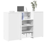 Berkfield Reception Desk White 155X50X103.5 Cm Engineered Wood
