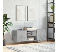 Berkfield Record Cabinet Concrete Grey 121X38X48 Cm Engineered Wood