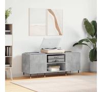 Berkfield Record Cabinet Concrete Grey 121X38X48 Cm Engineered Wood